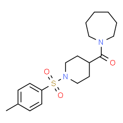 ChemSpider 2D Image | 1-Azepanyl{1-[(4-methylphenyl)sulfonyl]-4-piperidinyl}methanone | C19H28N2O3S