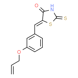 ChemSpider 2D Image | (5Z)-5-[3-(Allyloxy)benzylidene]-2-thioxo-1,3-thiazolidin-4-one | C13H11NO2S2