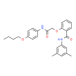ChemSpider 2D Image | 2-{2-[(4-Butoxyphenyl)amino]-2-oxoethoxy}-N-(3,5-dimethylphenyl)benzamide | C27H30N2O4