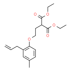 ChemSpider 2D Image | Diethyl [2-(2-allyl-4-methylphenoxy)ethyl]malonate | C19H26O5