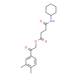 ChemSpider 2D Image | 2-(3,4-Dimethylphenyl)-2-oxoethyl 4-(cyclohexylamino)-4-oxobutanoate | C20H27NO4