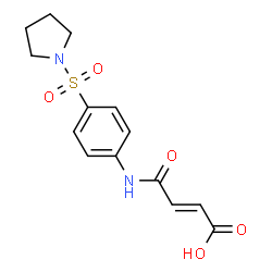 ChemSpider 2D Image | (2E)-4-Oxo-4-{[4-(1-pyrrolidinylsulfonyl)phenyl]amino}-2-butenoic acid | C14H16N2O5S