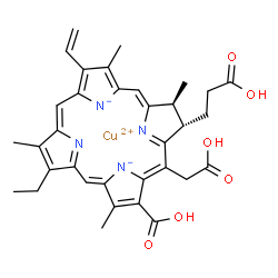 ChemSpider 2D Image | Copper chlorophyllin A | C34H34CuN4O6
