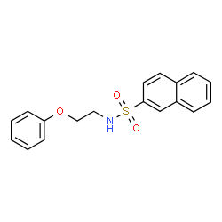 ChemSpider 2D Image | N-(2-Phenoxyethyl)-2-naphthalenesulfonamide | C18H17NO3S