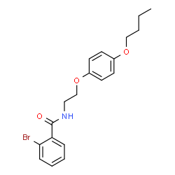 ChemSpider 2D Image | 2-Bromo-N-[2-(4-butoxyphenoxy)ethyl]benzamide | C19H22BrNO3