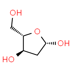 ChemSpider 2D Image | 2-Deoxy-β-L-erythro-pentoFuranose | C5H10O4