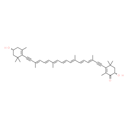 ChemSpider 2D Image | (3S,3'R)-3,3'-Dihydroxy-7,7',8,8'-tetradehydro-beta,beta-caroten-4-one | C40H50O3