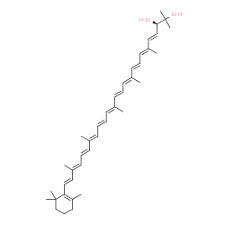 ChemSpider 2D Image | (3'E)-3',4'-Didehydro-1',2'-dihydro-beta,psi-carotene-1',2'-diol | C40H56O2