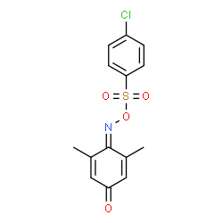 ChemSpider 2D Image | 4-({[(4-Chlorophenyl)sulfonyl]oxy}imino)-3,5-dimethyl-2,5-cyclohexadien-1-one | C14H12ClNO4S