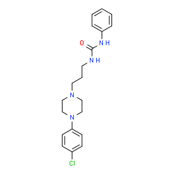 ChemSpider 2D Image | 1-{3-[4-(4-Chlorophenyl)-1-piperazinyl]propyl}-3-phenylurea | C20H25ClN4O