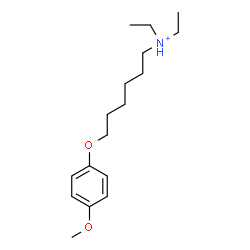 ChemSpider 2D Image | N,N-Diethyl-6-(4-methoxyphenoxy)-1-hexanaminium | C17H30NO2