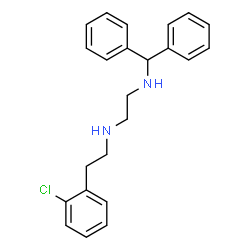 ChemSpider 2D Image | N-[2-(2-Chlorophenyl)ethyl]-N'-(diphenylmethyl)-1,2-ethanediamine | C23H25ClN2