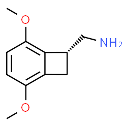 ChemSpider 2D Image | 1-[(7R)-2,5-Dimethoxybicyclo[4.2.0]octa-1,3,5-trien-7-yl]methanamine | C11H15NO2