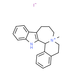 ChemSpider 2D Image | 7-Methyl-5,8,9,10,15,15b-hexahydro-6H-indolo[2',3':3,4]azepino[2,1-a]isoquinolin-7-ium iodide | C21H23IN2