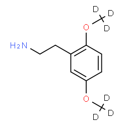 ChemSpider 2D Image | 2-{2,5-Bis[(~2~H_3_)methyloxy]phenyl}ethanamine | C10H9D6NO2
