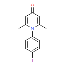 ChemSpider 2D Image | 1-(4-Iodophenyl)-2,6-dimethyl-4(1H)-pyridinone | C13H12INO