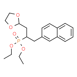 ChemSpider 2D Image | Diethyl [1-(1,3-dioxolan-2-yl)-3-(2-naphthyl)-2-propanyl]phosphonate | C20H27O5P