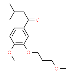 ChemSpider 2D Image | 1-[4-Methoxy-3-(3-methoxypropoxy)phenyl]-3-methyl-1-butanone | C16H24O4