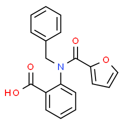 ChemSpider 2D Image | 2-[Benzyl(2-furoyl)amino]benzoic acid | C19H15NO4