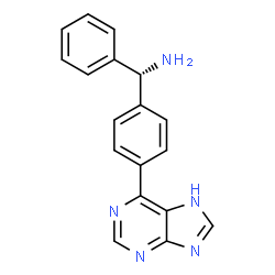 ChemSpider 2D Image | (S)-1-Phenyl-1-[4-(7H-purin-6-yl)phenyl]methanamine | C18H15N5
