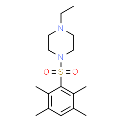 ChemSpider 2D Image | 1-Ethyl-4-[(2,3,5,6-tetramethylphenyl)sulfonyl]piperazine | C16H26N2O2S