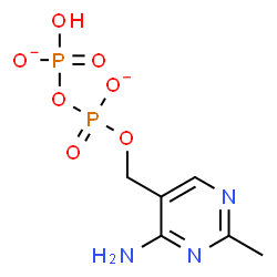 ChemSpider 2D Image | Diphosphoric acid, mono[(4-amino-2-methyl-5-pyrimidinyl)methyl] ester, ion(2-) | C6H9N3O7P2