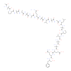 ChemSpider 2D Image | 4-[[2-[[2-[[2-[[1-[2-[[2-[[2-[[2-[[2-[[2-[[2-[2-[[2-[2-[[2-[[1-(2-acetamido-2-methyl-propanoyl)pyrrolidine-2-carbonyl]amino]-2-methyl-propanoyl]amino]propanoylamino]-2-methyl-propanoyl]amino]propanoylamino]-5-amino-5-oxo-pentanoyl]amino]-2-methyl-propanoyl]amino]-3-methyl-butanoyl]amino]-2-methyl-propanoyl]amino]acetyl]amino]-4-methyl-pentanoyl]amino]-2-methyl-propanoyl]pyrrolidine-2-carbonyl]amino]-3-methyl-butanoyl]amino]-2-methyl-propanoyl]amino]-2-methyl-propanoyl]amino]-5-[[4-amino-1-[(1-benzyl-2-hydroxy-ethyl)carbamoyl]-4-oxo-butyl]amino]-5-oxo-pentanoic acid | C92H150N22O25