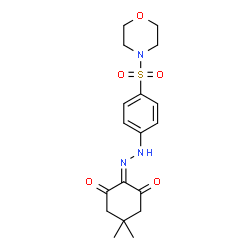 ChemSpider 2D Image | 5,5-Dimethyl-2-{[4-(4-morpholinylsulfonyl)phenyl]hydrazono}-1,3-cyclohexanedione | C18H23N3O5S