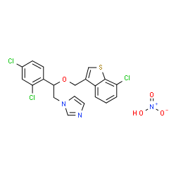 ChemSpider 2D Image | sertaconazole nitrate | C20H16Cl3N3O4S