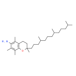 ChemSpider 2D Image | 2,5,7,8-Tetramethyl-2-(4,8,12-trimethyltridecyl)-6-chromanamine | C29H51NO