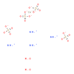 ChemSpider 2D Image | Ammonium cerium(4+) sulfate hydrate (4:1:4:2) | H20CeN4O18S4