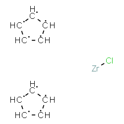 ChemSpider 2D Image | 1,2,3,4,5-Cyclopentanepentayl - chloro(hydrido)zirconium (2:1) | C10H11ClZr
