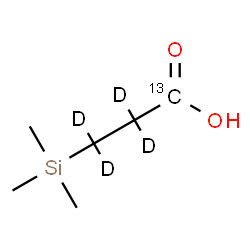 ChemSpider 2D Image | 3-(Trimethylsilyl)(1-~13~C,~2~H_4_)propanoic acid | C513CH10D4O2Si