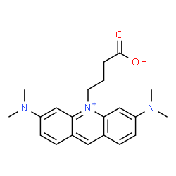 ChemSpider 2D Image | 10-(3-Carboxypropyl)-3,6-bis(dimethylamino)acridinium | C21H26N3O2