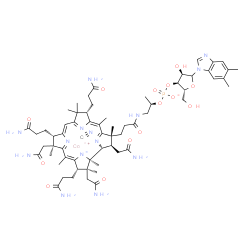 ChemSpider 2D Image | cobaltic;[(2R,3S,4R)-5-(5,6-dimethylbenzimidazol-1-yl)-4-hydroxy-2-(hydroxymethyl)tetrahydrofuran-3-yl] [(1R)-1-methyl-2-[3-[(1R,2R,3R,5Z,7S,10Z,12S,13S,15Z,17S,18S,19R)-2,13,18-tris(2-amino-2-oxo-ethyl)-7,12,17-tris(3-amino-3-oxo-propyl)-3,5,8,8,13,15,18,19-octamethyl-2,7,12,17-tetrahydro-1H-corrin-24-id-3-yl]propanoylamino]ethyl] phosphate;cyanide | C63H88CoN14O14P