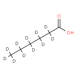 ChemSpider 2D Image | hexanoic acid-d11 | C6HD11O2