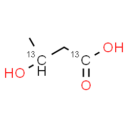 ChemSpider 2D Image | 3-Hydroxy(1,3-~13~C_2_)butanoic acid | C213C2H8O3