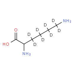 ChemSpider 2D Image | (3,3,4,4,5,5,6,6-~2~H_8_)Lysine | C6H6D8N2O2