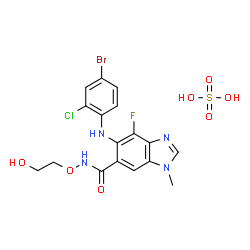 ChemSpider 2D Image | Selumetinib sulfate | C17H17BrClFN4O7S