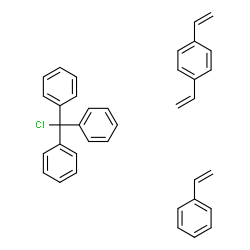 ChemSpider 2D Image | [chloro(diphenyl)methyl]benzene;1,4-divinylbenzene;styrene | C37H33Cl