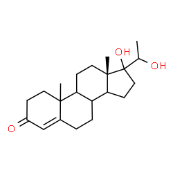 ChemSpider 2D Image | (8xi,9xi,10xi,14xi,17xi)-17,20-Dihydroxypregn-4-en-3-one | C21H32O3