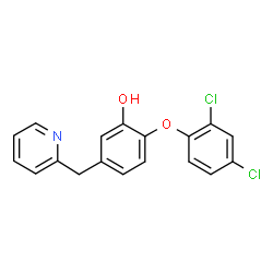 ChemSpider 2D Image | 2-(2,4-Dichlorophenoxy)-5-(2-pyridinylmethyl)phenol | C18H13Cl2NO2
