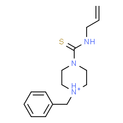 ChemSpider 2D Image | 4-(Allylcarbamothioyl)-1-benzylpiperazin-1-ium | C15H22N3S