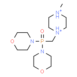 ChemSpider 2D Image | 1-[(Di-4-morpholinylphosphoryl)methyl]-4-methylpiperazinediium | C14H31N4O3P