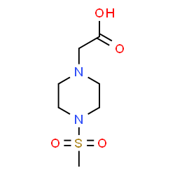 ChemSpider 2D Image | [4-(Methylsulfonyl)-1-piperazinyl]acetic acid | C7H14N2O4S