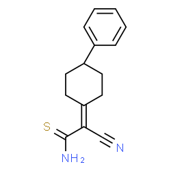 ChemSpider 2D Image | 2-Cyano-2-(4-phenylcyclohexylidene)ethanethioamide | C15H16N2S