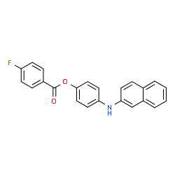ChemSpider 2D Image | 4-(2-Naphthylamino)phenyl 4-fluorobenzoate | C23H16FNO2