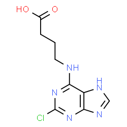 ChemSpider 2D Image | 4-[(2-Chloro-7H-purin-6-yl)amino]butanoic acid | C9H10ClN5O2