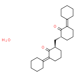 ChemSpider 2D Image | (3R,3'''R)-3,3'-Methylenebis[1,1'-bi(cyclohexyliden)-2-one] hydrate (1:1) | C25H38O3