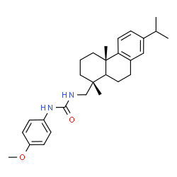 ChemSpider 2D Image | 1-[(5xi)-Abieta-8,11,13-trien-18-yl]-3-(4-methoxyphenyl)urea | C28H38N2O2